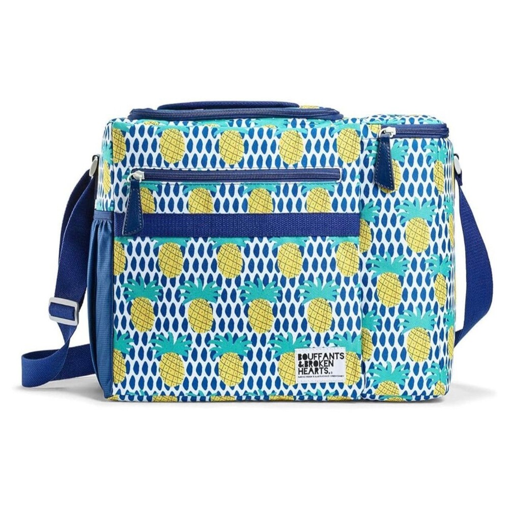 Fit + Fab bouffants & broken hearts pineapple cooler bag